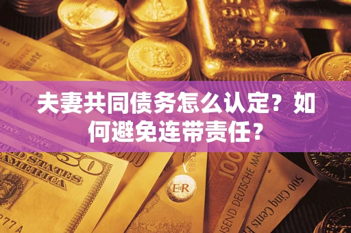 济南夫妻共同债务怎么认定？如何避免连带责任？